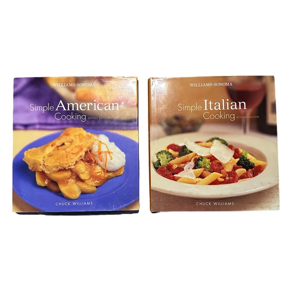 Williams Sonoma Cookbook Set: Simple American & Italian